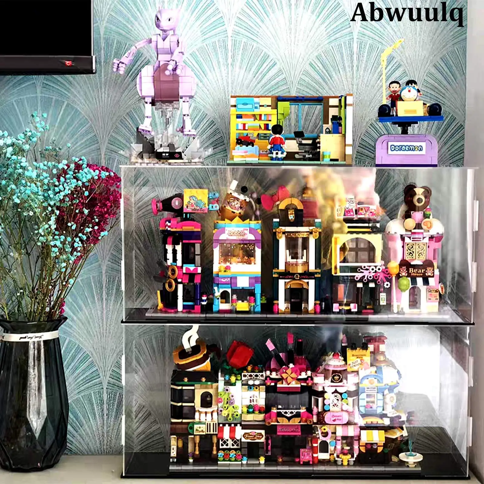

Transparent Acrylic Display case,Protective Display Box for Toy Dolls , dust-Proof Box，Convenient Buckle Rubber Ring Fixing Desi