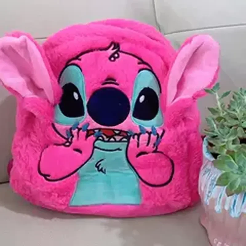Disney Stitch Plush Backpack Cartoon Fashion 3d Mini Women's Backpack Large Capacity Cute Children's Schoolbag plush backpack