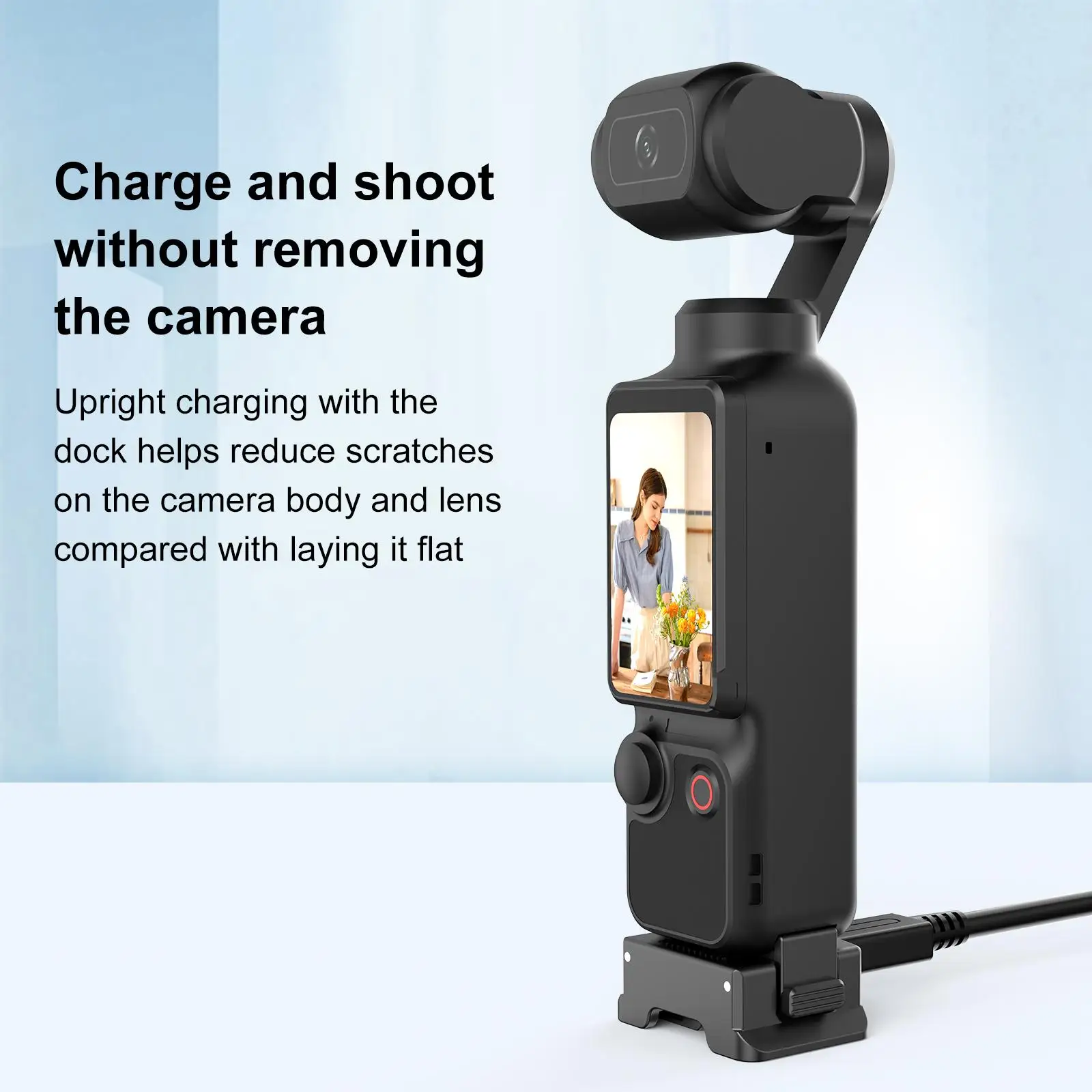 For DJI Osmo Pocket 3 PULUZ Plastic Quick-Release Charging Adapter Base