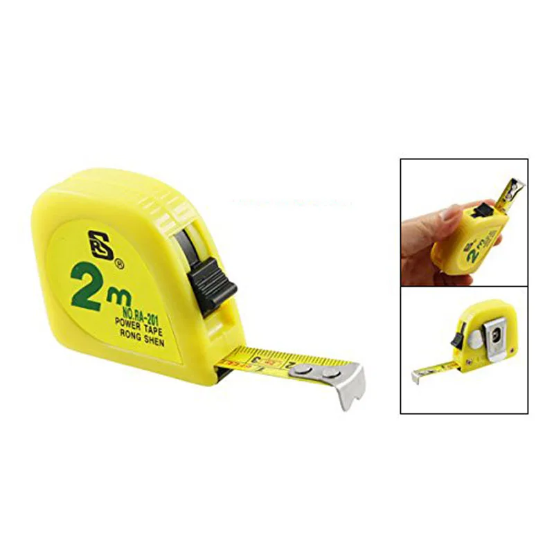 

yellow 2M 6FT tape meter measuring tape scale metal capsule