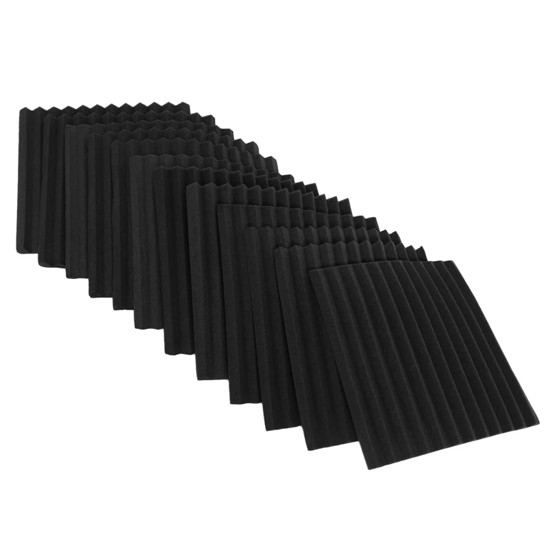 LALA 12 Pack- Acoustic Panels Foam Engineering Sponge Wedges Soundproofing Panels 1Inch X 12 Inch X 12Inch