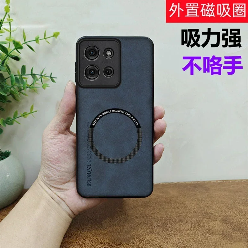 Luxury Leather Magnetic Case - Premium Cover for Motorola MOTO Edge Series