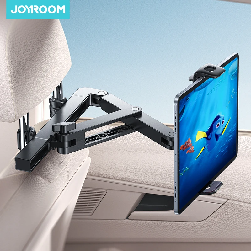 Joyroom Auto-Kopfstützen-Tablet-Halterung, 3-in-1, dehnbarer Rücksitz-Telefonhalter für iPad Air/Mini Samsung Tab 4,7–12,9 Zoll Geräte