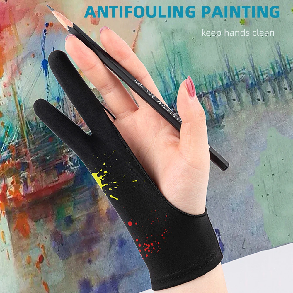 2 Fingers Drawing Glove Anti-fouling Artist Favor Any Graphics Painting  Writing Digital Ablet For Right And Left Hand - Tablet Screen Touch Gloves  - AliExpress