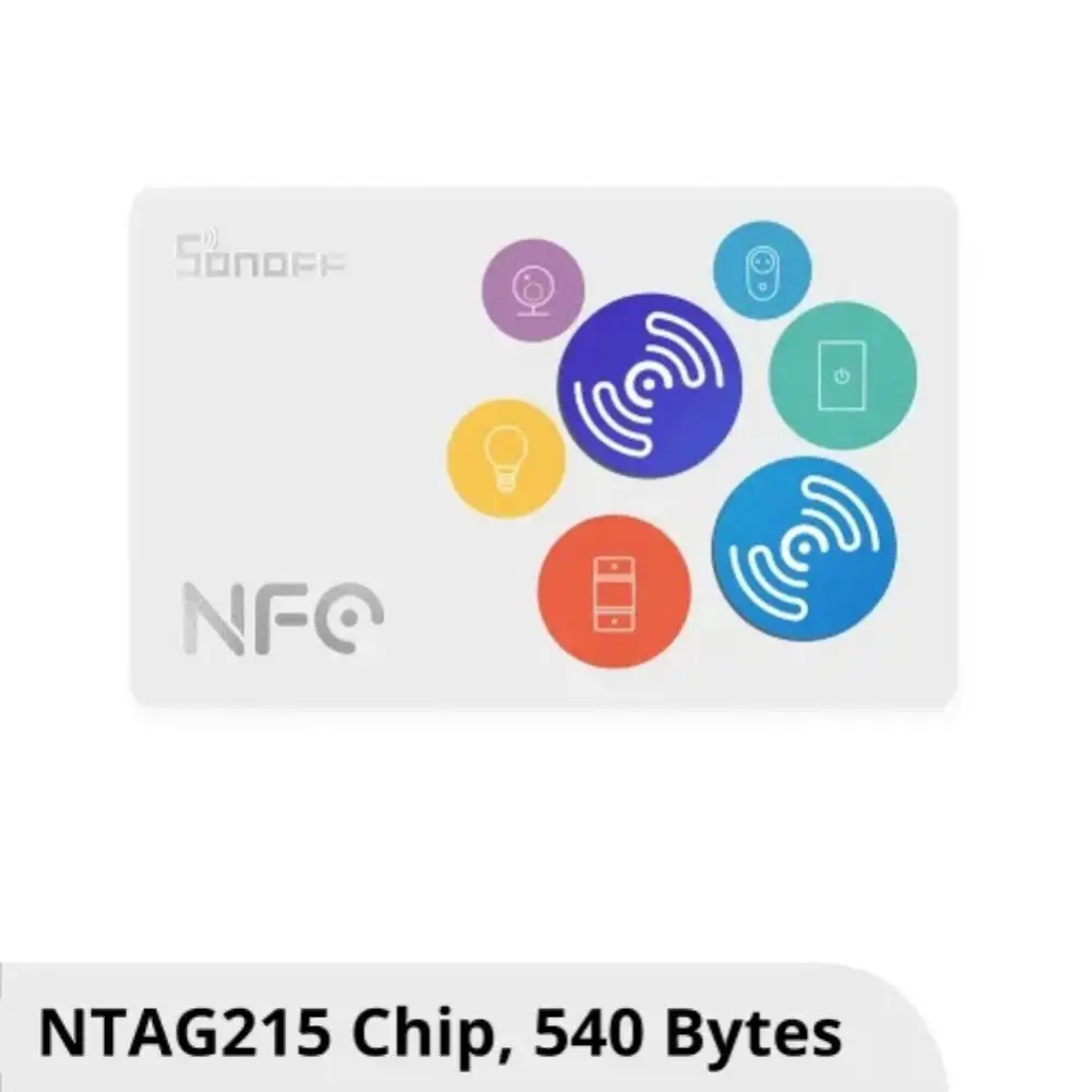 

SONOFF Automation Shortcuts Tap NFC Tag 215 Chip 540 Bytes Smart Tags To Trigger Smart Scene Compatible With NFC-enabled Phones