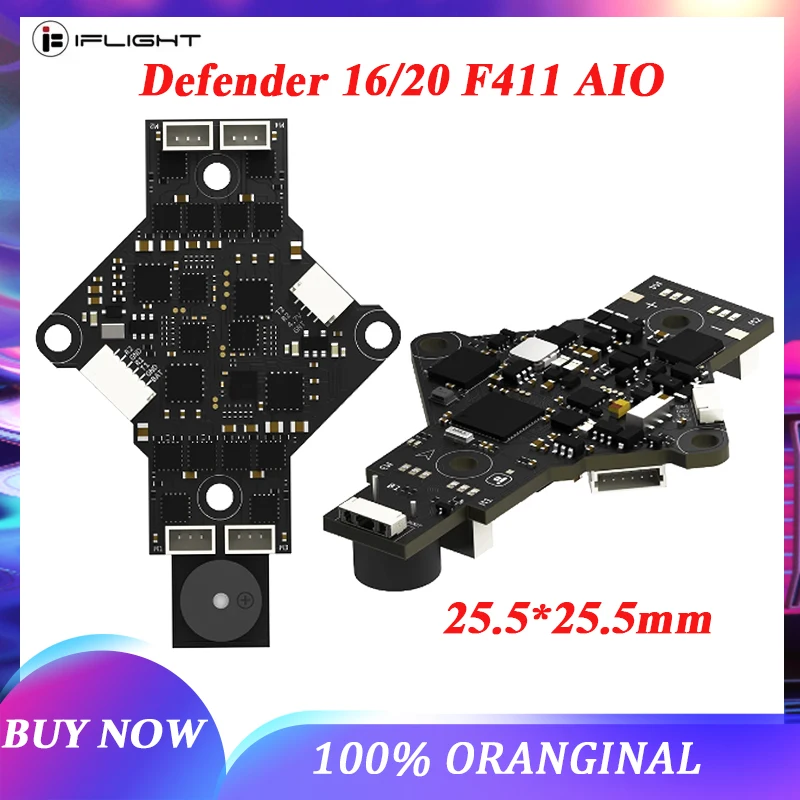 

iFlight Defender 16 / Defender 20 F411 AIO with 25.5*25.5mm Mounting holes for FPV Parts