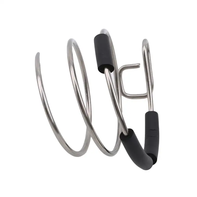 Hair Dryer Holder Blower Organizer Adhesive Wall Mounted Nail Free No Drilling Stainless Steel Spiral Stand for Bathroom hair dryer holder