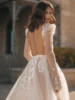 Sexy Deep V-neck Backless Wedding Dress Classic Lace Appliques Bride Robe 2025 A-line Long Bridal Gown Customized Robe De Mariée 3