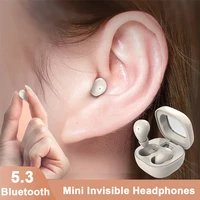 Mini Invisible Headphones TWS Bluetooth 5.3 Earphones Wireless Heasets HIFI Stereo Noise Reduction Earbuds For iphone Xiaomi 1