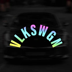 German Vinyl Style Decorative Rear Wiper Window Car Stickers - 30x13CM (Reflective laser)