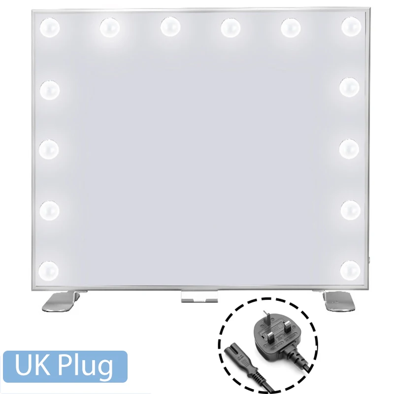 Specchio per il trucco grande a LED con 14 lampadine dimmerabili Hollywood Lighting trucco spogliatoio e camera da letto Desktop o montaggio a parete  66