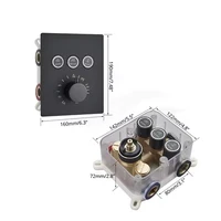 Wanmivezlo วาล์วผสมอุณหภูมิ3ทางกล่องในห้องน้ำแบบซ่อนในห้องน้ำก๊อกน้ำควบคุมอุณหภูมิหลอด 5