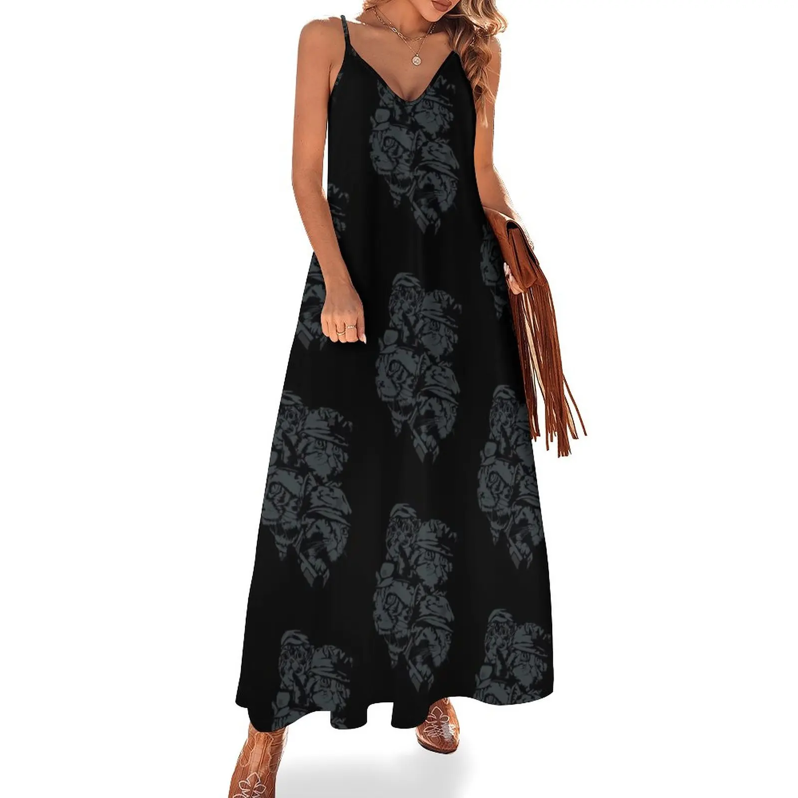 

MKC Black Cat Sleeveless Dress clothes for woman Bride dresses