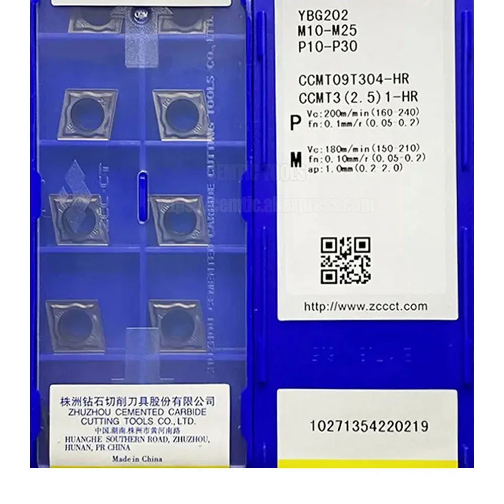 

ZCC CNC Alloy Blade YBG202 CCMT09T304-HR