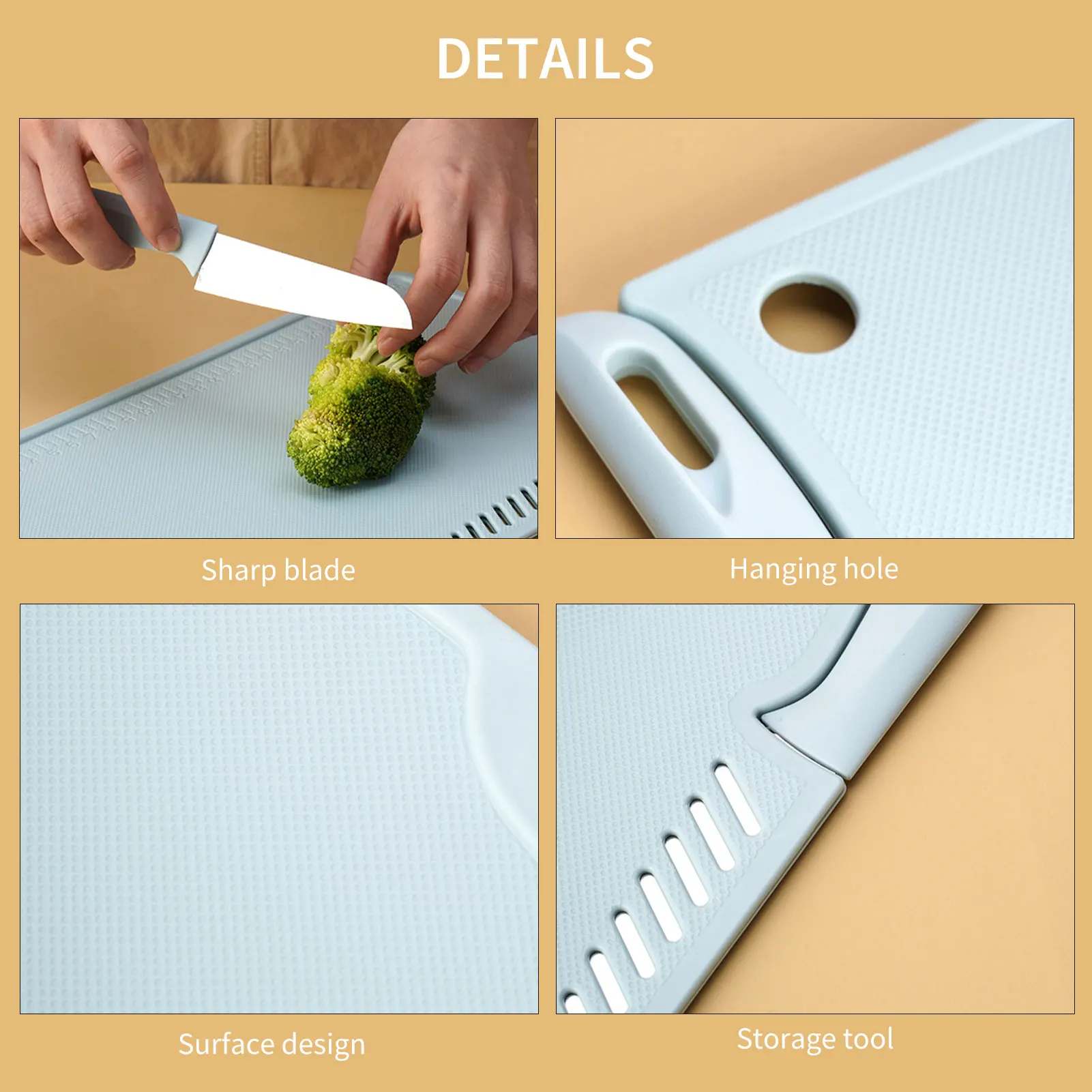 Knife And Cutting Board Set For Small House Rent House Dormitory