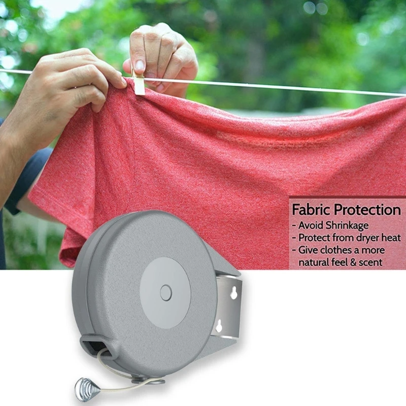 Retractable Clothesline Indoor Outdoor Heavy Duty Clothes Drying Laundry Line Wall Mounted Drying Rack clothes drying rack,clothing drying rope,clothes drying line