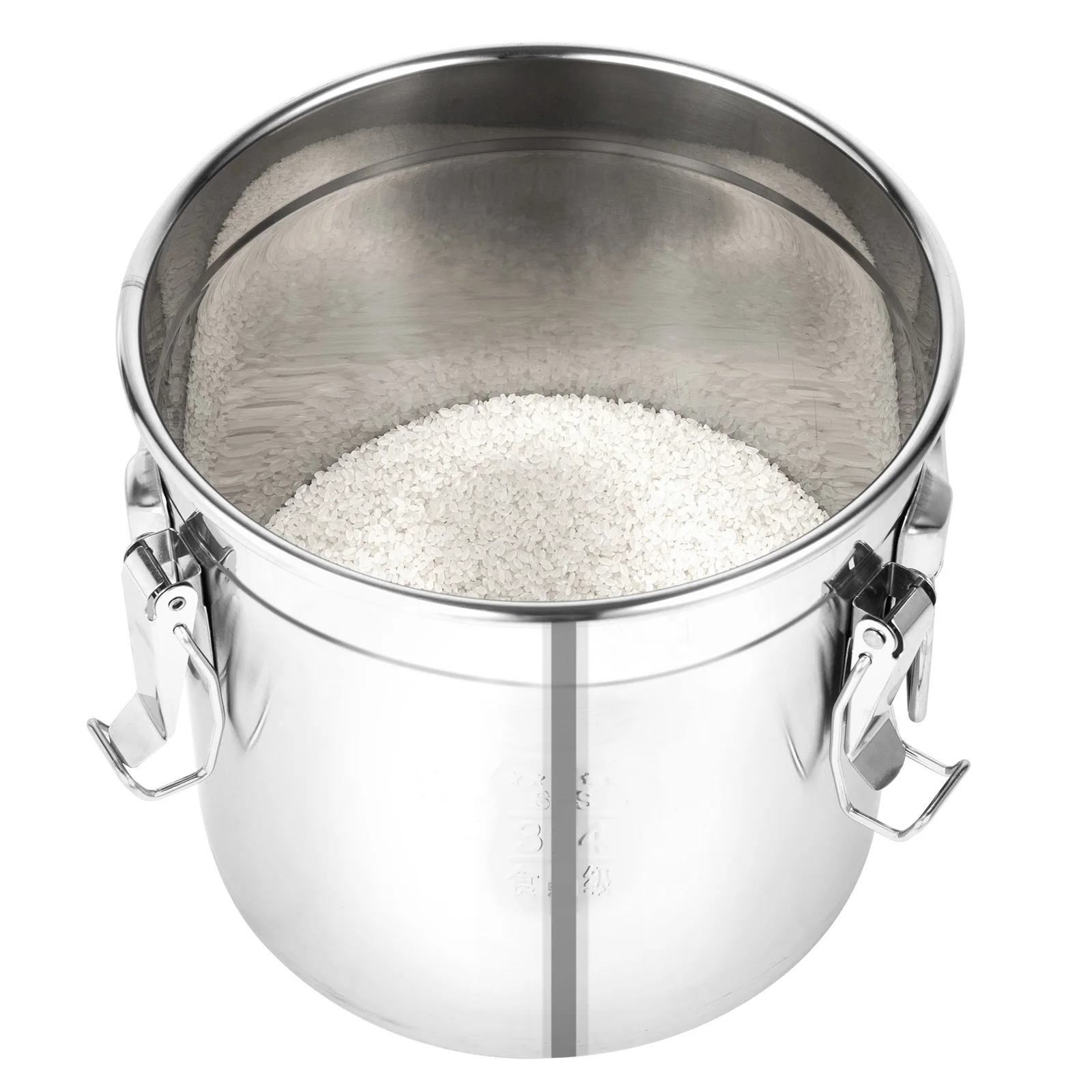 Stainless Steel Cereal Container - 12L Airtight Rice and Oil Storage Bucket