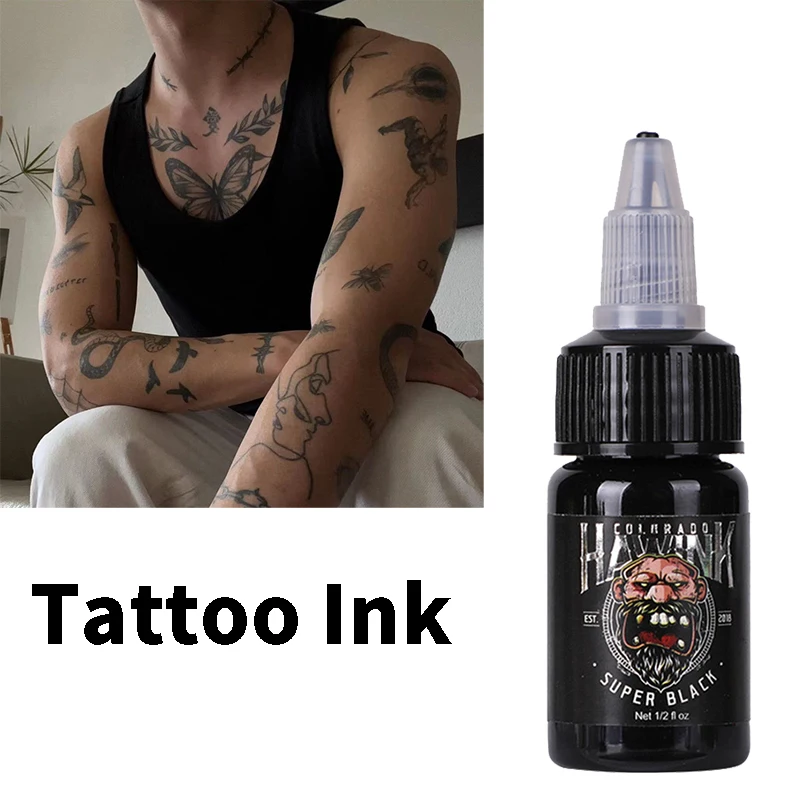 Hawink 7 Color Professional 15ml Body Art Tattoo Ink - China