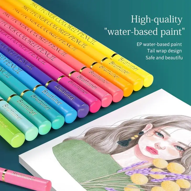 Water Soluble Color Pencil Professional Set Drawing Set 12Color