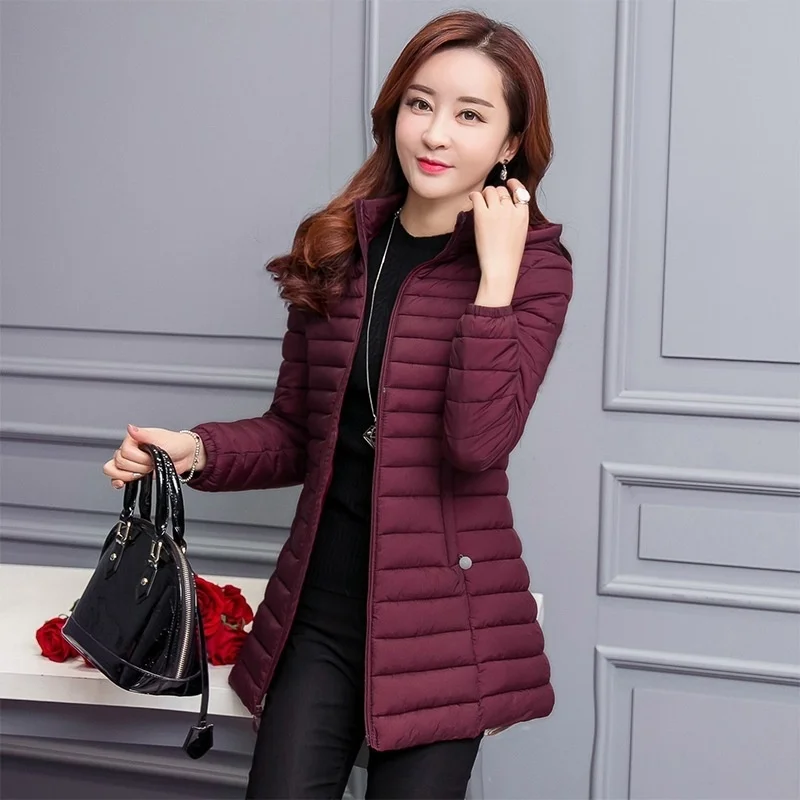 

Women's cotton jacket mid length new 2023 Korean version slimming and versatile cotton jacket large down cotton jacket trend