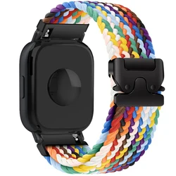 Nylon Braided Loop Strap with Parachute Buckle Bracelet Band - Versatile Accessory - Redmi Watch 5 Active (Official rainbow)
