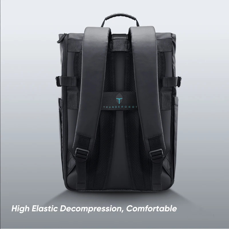 Thunderobot Preto Guerreiro Pro Laptop Mochila Armazenamento de Partição Anti-ladrão Grande Capacidade Male Business Bolsa 17.3 - Imagem 5