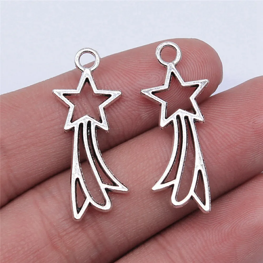 Gioielli Per Donna Comet Pentagramma Star Charms Artigianato Coppia Pendenti 10 Pezzi