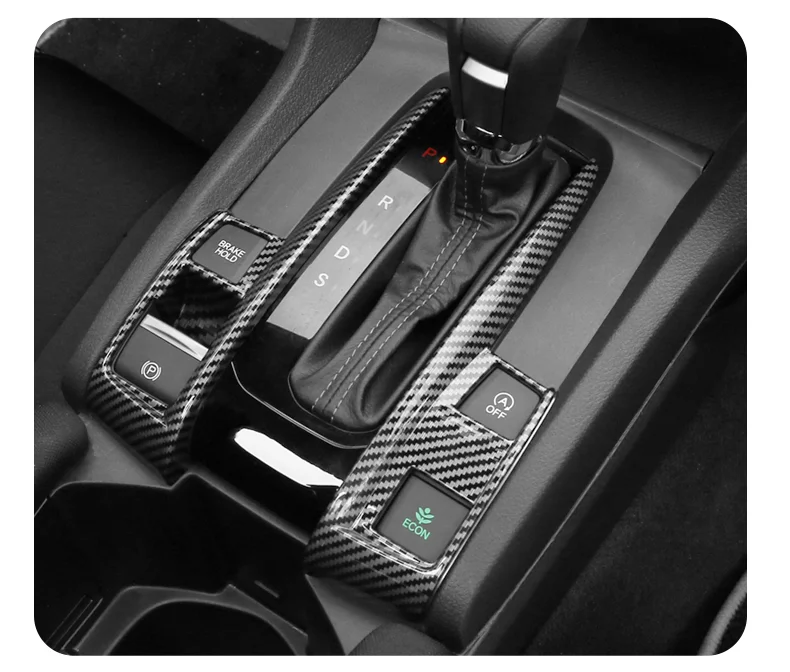 Für ﻿ HONDA 2016 2017 2018 2019 2020 2021 10. CIVIC SEDAN HATCHBACK AT Getriebe-dekorativer Aufkleber Innenzubehör – Detail 14