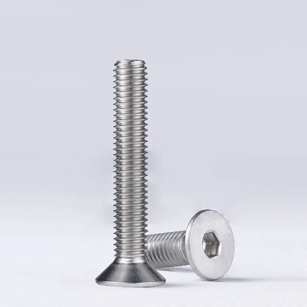 Description Picture 6 of item10/20/50/100Pcs Hex Socket UNC 2# 4# 6# 8# 10# 1/4 3/8 5/16 Flat Countersunk Head Bolts Stainless Steel Hexagon Machine Screws