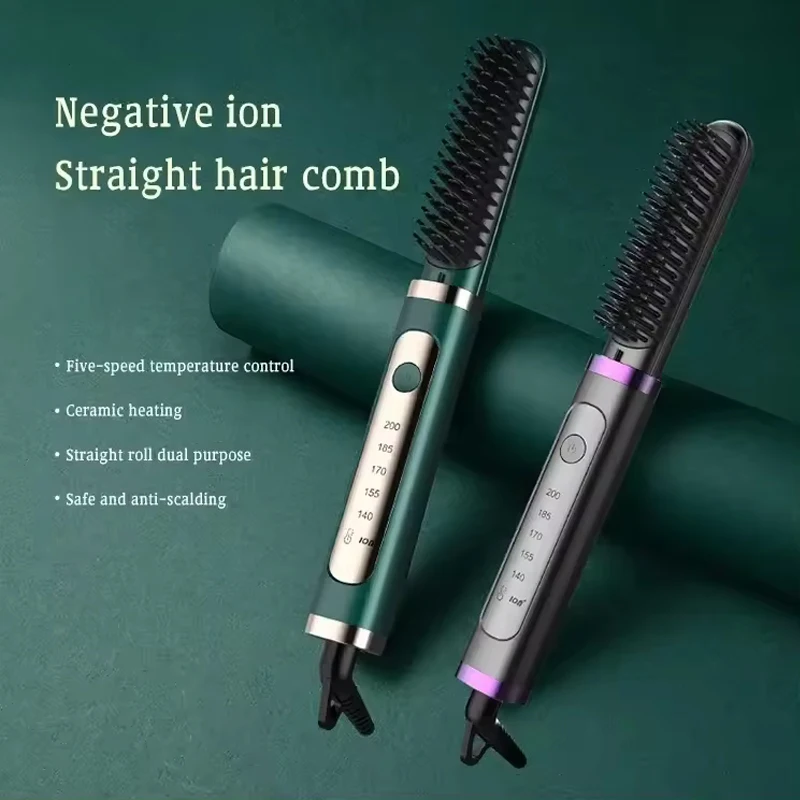 2-In-1 Electric Hair Straightener Portable And Fast Heating Ceramic Iron Negative Ion Dry And Wet Hair Straightener 4