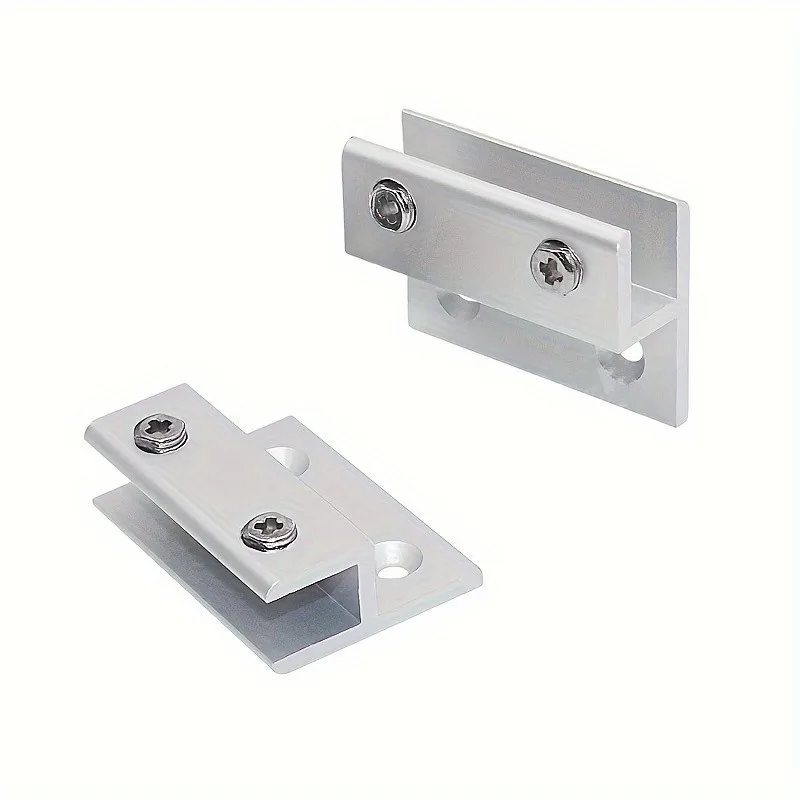 Mirror Holder 2/4Pcs h-shaped Aluminum Glass Acrylic Bathroom Wall Mounting Fastener Mirror Holder Fixing Clip Glass Clip mirror fixing kit,glass fasteners