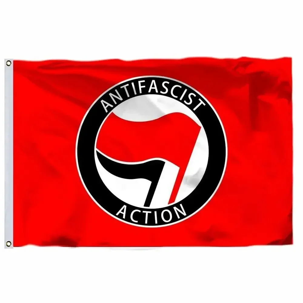 Antifascist Action Flag 3x5Ft Large Flag Punk Anarchist Antifa Anarchy Socialist