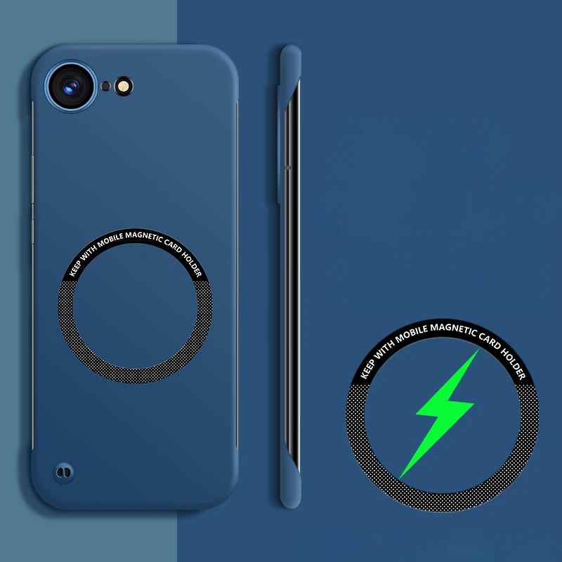 Frameless Shockproof Matte Thin Phone Case with MagSafe Compatibility