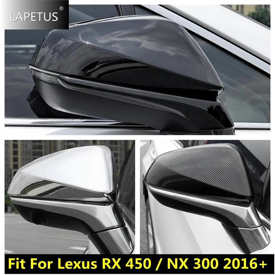 

Rearview Mirror Cap Rain Eyebrow Cover Trim For Lexus RX 450 / NX 300 2016 - 2021 Car Chrome / Carbon Fiber / Black Accessories
