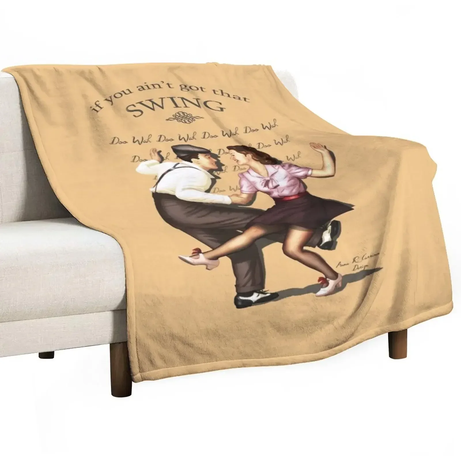

Lindy Hop Throw Blanket Hairy Cute Plaid Blankets