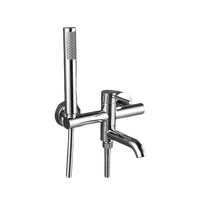 ก๊อกอ่างอาบน้ํา 90 °   Rotatable Bath Tap วาล์วผสมน้ําร้อนและน้ําเย็นอ่างผสมแตะเดี่ยวทองเหลืองห้องน้ํา Tub Filler 2