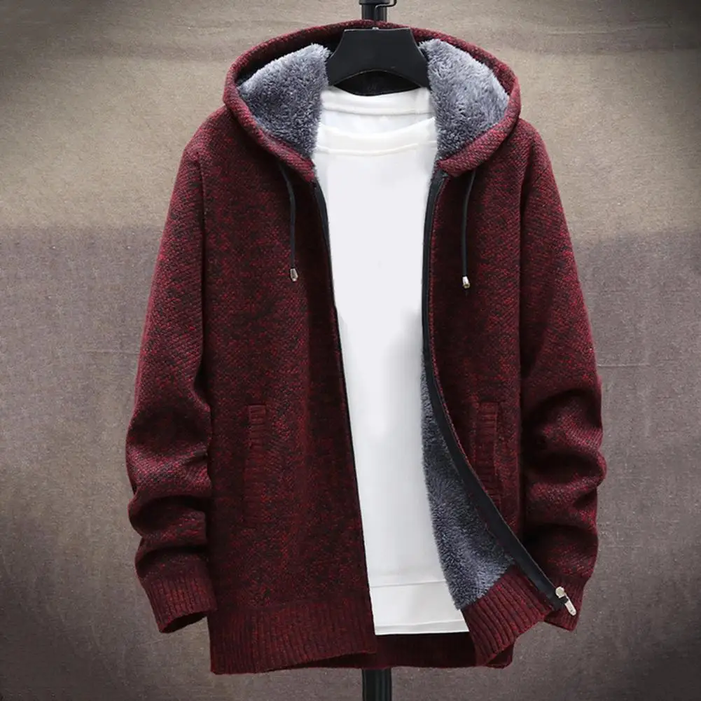 

Winter Men's Long Sleeve Sweater Knit Cardigan Sweater Jacket Warm Knit Jacket