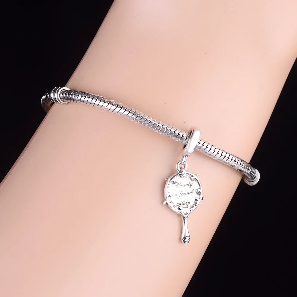 FC Jewelry Fit Original Charm Bracelet 925 Sterling Silver Cartoon Mirror Beauty Is Found In Bead For Making Women Berloque DIY 5
