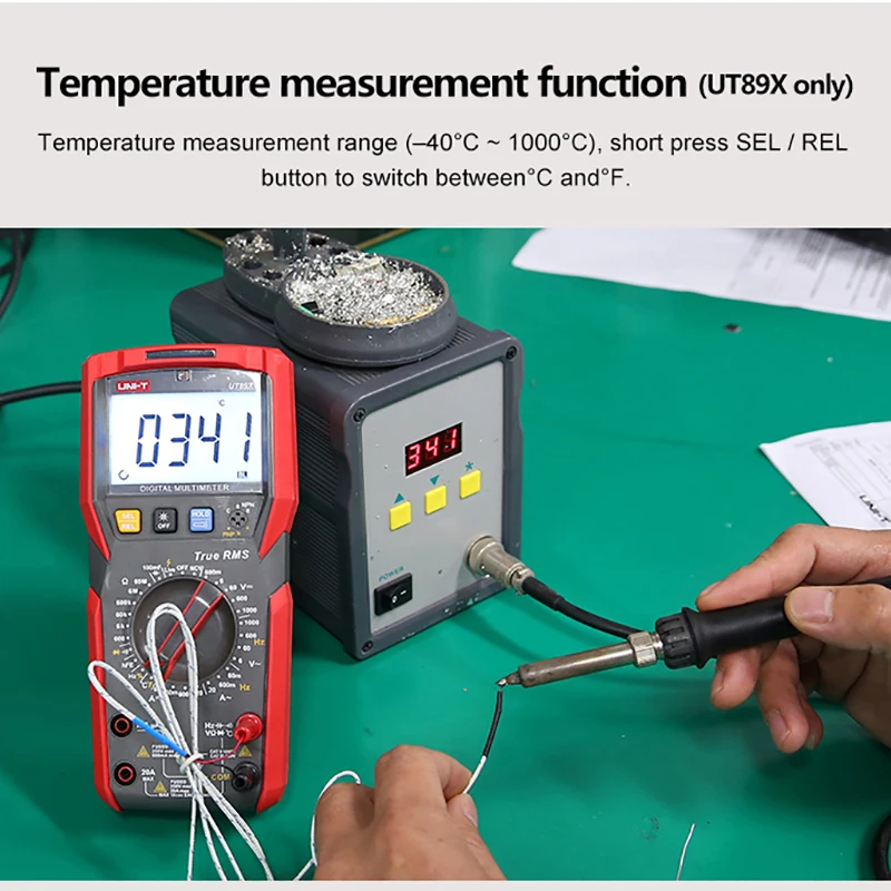 Digital Multimeter UNI-T UT89X UT89XD Professional True RMS NCV 20A Current AC DC Voltmeter Capacitance Resistance Tester