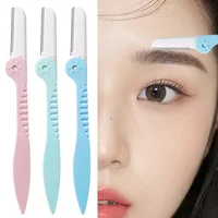 3PCS Portable Eyebrow Trimmer Safe Eyebrow Shaper Foldable Eyebrow Trimmer Razor Blade Razor Women's Makeup Tools 1