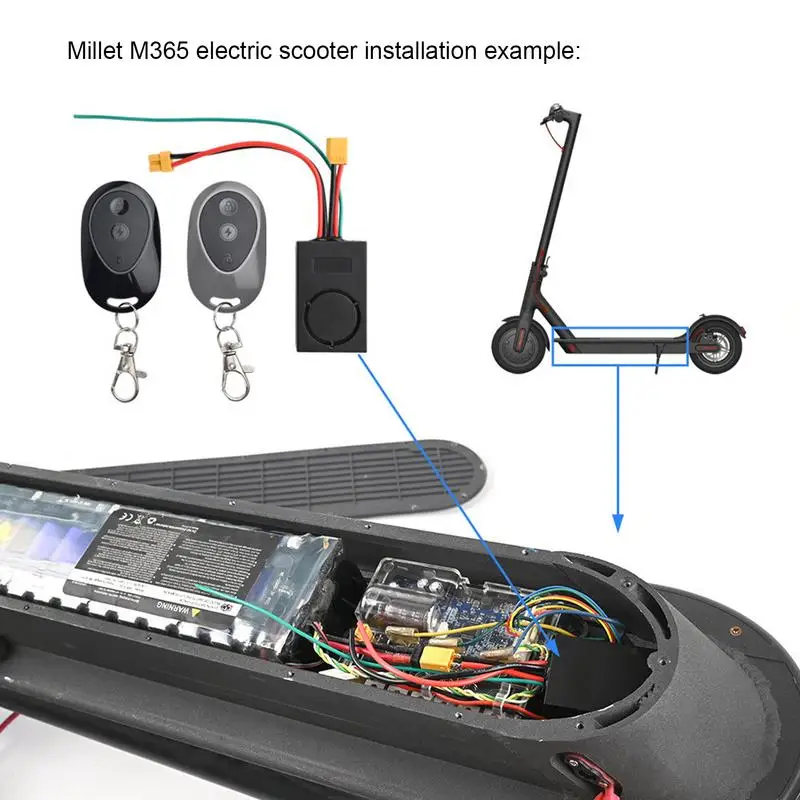 Scooter Alarm With Remote High Compatible Anti Theft Security Alarm System Electric Bike System Professional Anti Theft