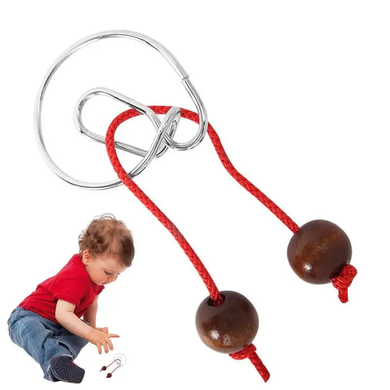 Materials Metal 3D Montessori Puzzle Wire IQ Mind Brain Teaser Puzzles for Children Adults Anti-Stress Reliever Toys Kids Gifts 2