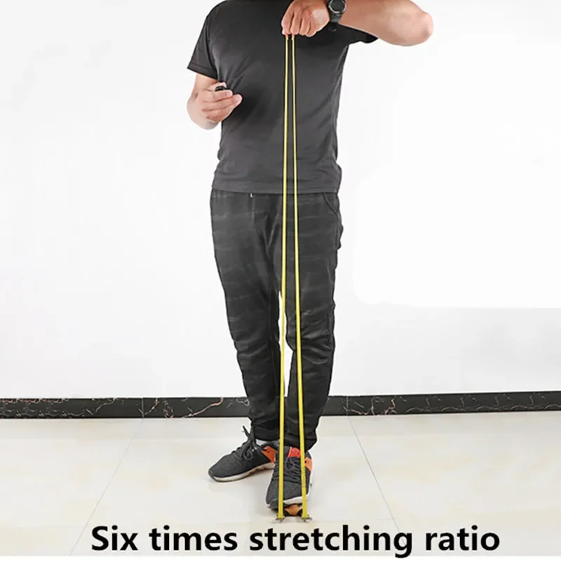Slingshot Rubber Band Slingshot Hunting Outdoor Strong Traditional Natural Rubber in Flat Leather Tendons Group Elastica Bungee Rubber Band