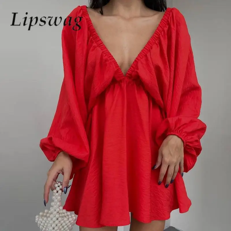 Damen Enganliegendes Langarm Mini Kleid Mit Gerafftem Saum main image 1