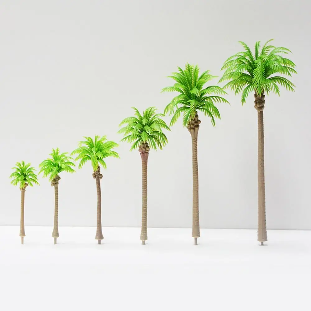 Description Picture 4 of item5Pcs Plastic Palm Tree Model Artificial Craft Coconut Micr Landscape Stereoscopic Coconut Palm Tree Miniature Desktop Decoration