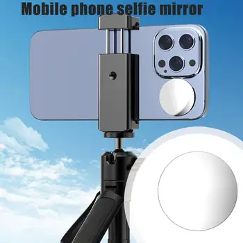 Per il telefono cellulare HEPAIL VIOG Selfie Piccolo specchio per la fotografia Trasmissione in diretta Mini specchio rotondo di riferimento fotografico portatile posteriore