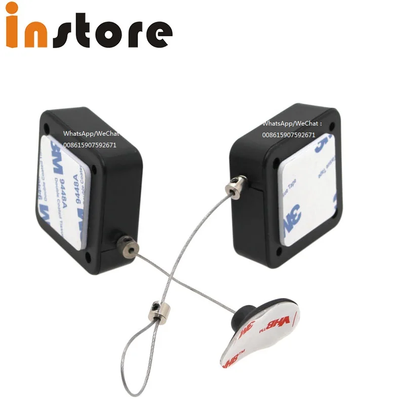 50 Pieces Hot Sale High Quality And 1.5 Meter Anti-Theft Retractable Display Pull Box Recoiler For Glasses,Jewelry,Mobile Phone