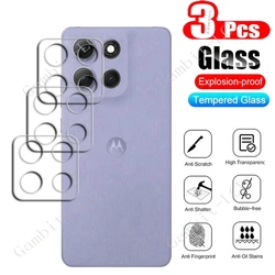 3PCS 3D 9H HD Tempered Glass with Camera Lens Protection - Moto G86 (Clear Lens)