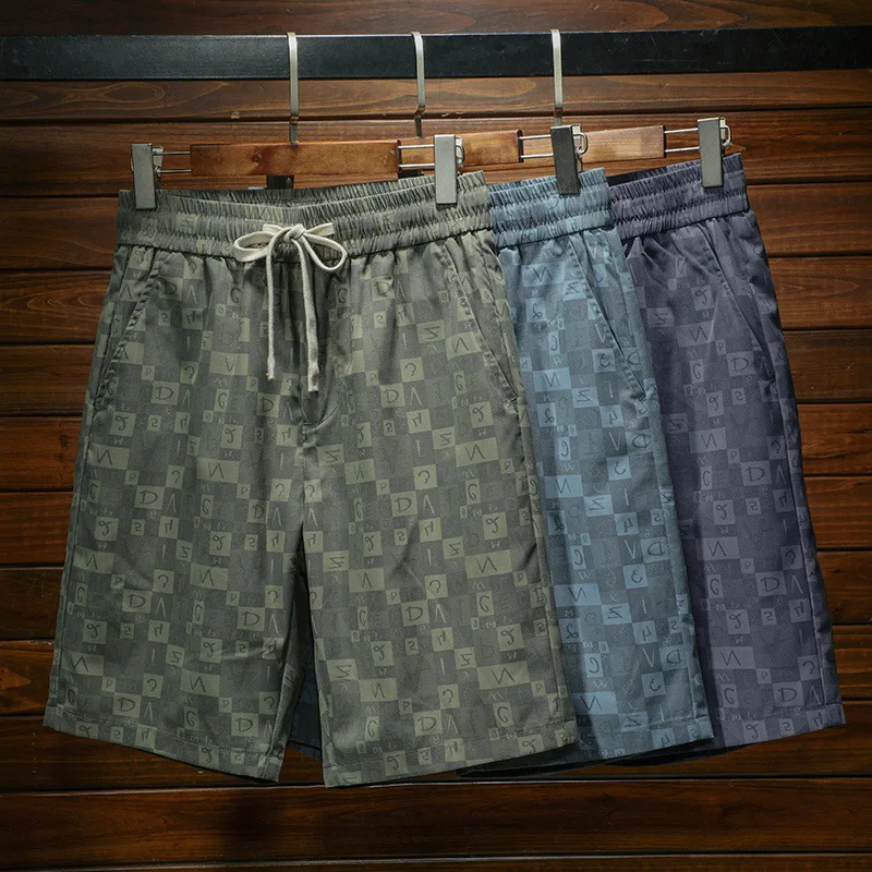 Fashion Printed Shorts Men's Summer Loose Stretch All-Match Home Men's Breathable Beach Pants Casual Outdoor Shorts 4