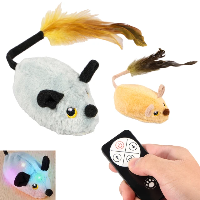 Cat Mouse Interactive Plush Toys LED Glow Electric Telecontrol Auto Rechargeable Pet Moving Mice Toy Realistic Kitten Cat Mouse Interactive Plush Toys LED Glow Electric Telecontrol Auto Rechargeable Pet Moving Mice Toy Realistic Kitten
